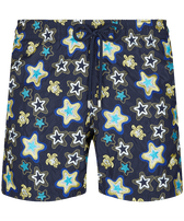 Men Swim Shorts Embroidered Stars Gift - Limited Edition Navy front view