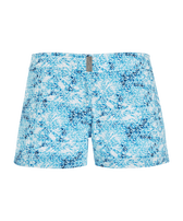 Pantalón corto de baño con estampado Flowers Tie &Dye para mujer Azul marino vista frontal