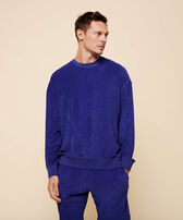 Men Full Look Blue Terry  front view