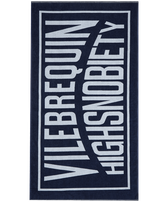 Toalla de playa con logotipo - Vilebrequin x Highsnobiety Deep blue vista frontal
