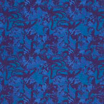 Camiseta oversize de algodón orgánico con estampado Poulpes Tie and Dye para hombre Azul marino estampado