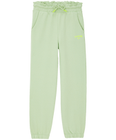 Pantalon jogging en coton fille logo imprimé Citronnelle vue de face