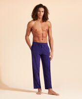 Men Terry Pants Solid Midnight front worn view