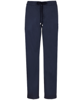 Einfarbige Jogginghose aus Baumwolle und Modal für Herren Marineblau Vorderansicht