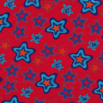 Men Embroidered Swim Trunks Stars Gift - Limited Edition Burgundy print