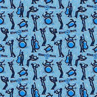 Zipped Linen Beach Pouch- Vilebrequin x Blue Note Earthenware print