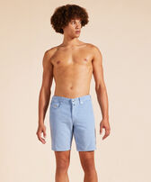 Men 5-Pockets Corduroy Bermuda Shorts Divine front worn view