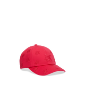 Embroidered Cap Turtles All Over Gooseberry red front view