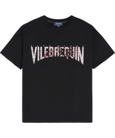 Men T-Shirt Bandana Logo Printed - Vilebrequin x BAPE® BLACK Black front view