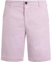 Men Tencel Cotton Bermuda Shorts Solid Teerose Vorderansicht