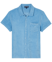 Men Terry Bowling Shirt Solid Mineral Dye Source front view