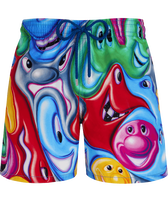 Men Swim Trunks Faces In Places - Vilebrequin x Kenny Scharf Multicolor front view