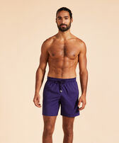 Men Swim Shorts Ultra-light and Packable Solid Midnight front worn view