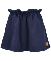 Girls Cotton Skirt Solid Navy front view