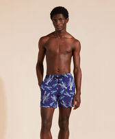 Men Swim Shorts Embroidered Lobsters - Limited Edition Midnight front worn view