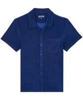 Solid Unisex-Bowling-Hemd aus Baumwolle Ink Vorderansicht