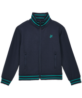 Boys Cotton Jacket Rayures Navy front view