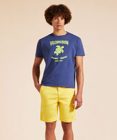 Gomy Baumwoll-T-Shirt mit aufgedrucktem Logo für Herren Ink Vorderseite getragene Ansicht