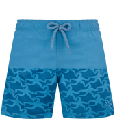 Boys Water-reactive Swim Trunks Running Stars Calanque front view