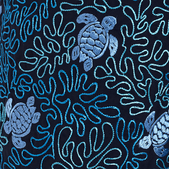 Men Swim Trunks Embroidered Splash - Limited Edition Navy print