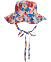Girls Vicose Beach Hat Flowers in the Sky Palace front view