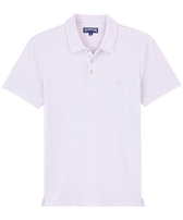 Solid Frottee-Polohemd für Herren Hydrangea Vorderansicht