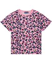 Girls T-Shirt Turtles Leopard Candy front view