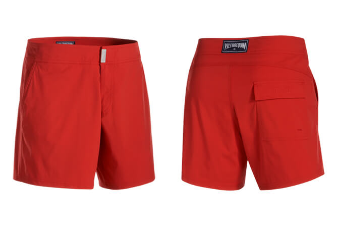 Vilebrequin, Merise solid red swim shorts for men