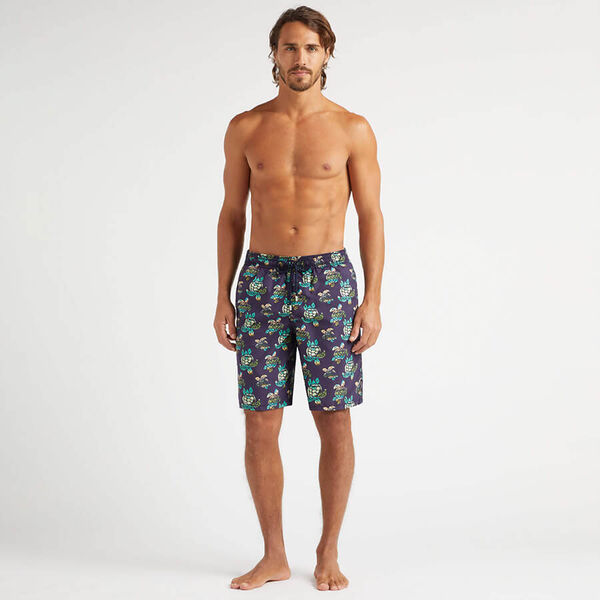 Men's long patterned swim shorts 
