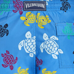 Long patterned swim shorts for men