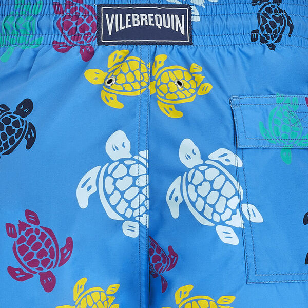 Long patterned swim shorts for men