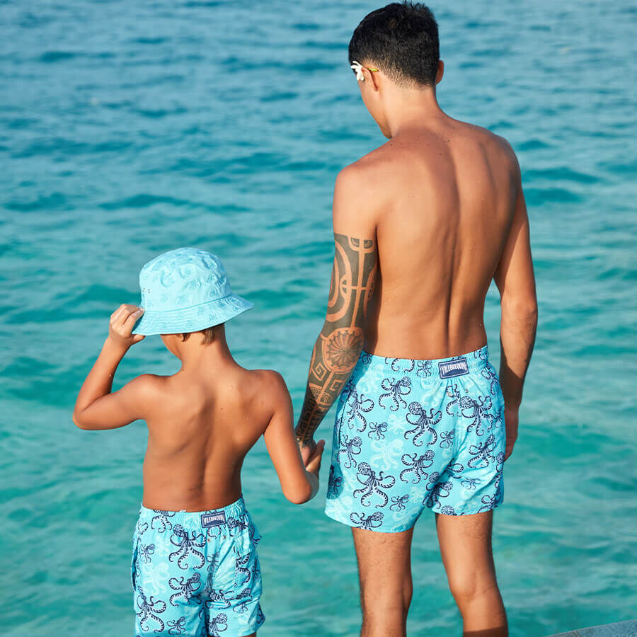 Father and Son Matching Swim Trunks Vilebrequin