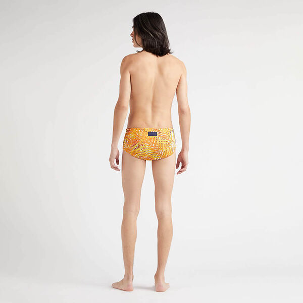 Lightweight solid-color swim brief for men 