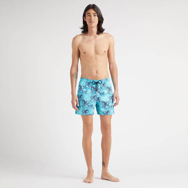 Stretchy men short swim trunks 