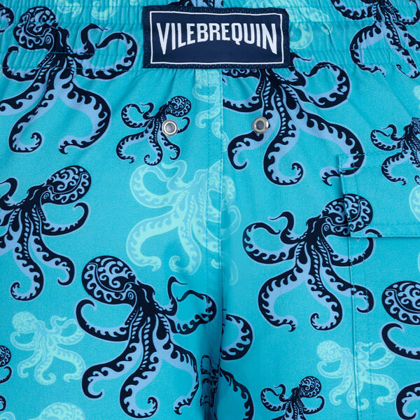 Men's long patterned stretch swimsuit