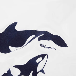 T-shirt en coton garçon Orcas Blanc vue de détail 4