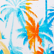 Top de bikini de triángulo con estampado Palms & Stripes para mujer de Vilebrequin x The Beach Boys, Blanco 