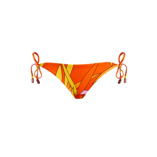 Madrague Bikinihose zum seitlichen Binden für Damen Apricot Vorderansicht