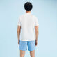 Camiseta de algodón con estampado Malibu Lifeguard para hombre Off white vista trasera desgastada