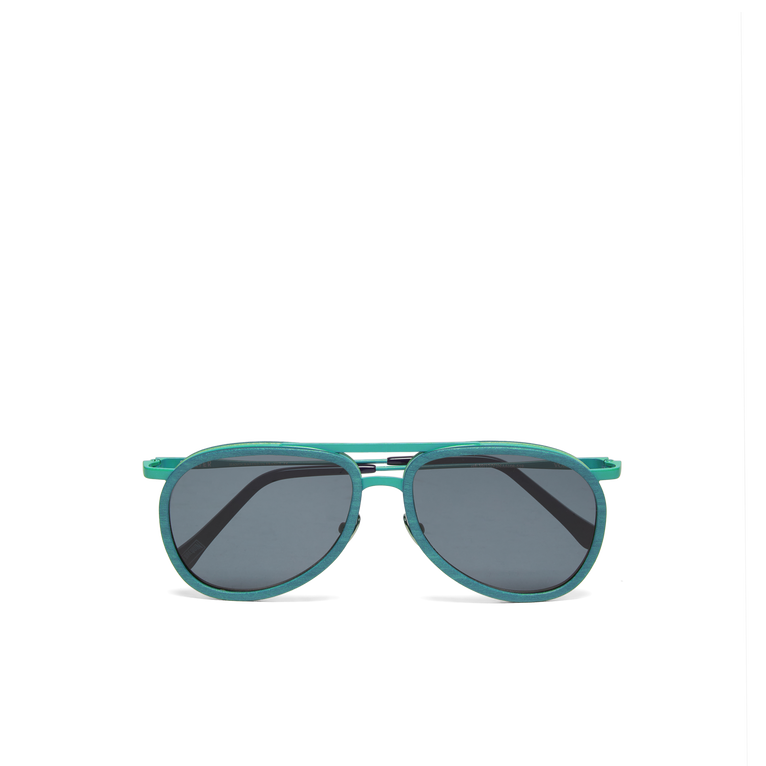 Solid Unisex-sonnenbrille Mit Holz - Vbq X Shelter - Vol2nuit - Grün