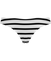 Women Bikini Bottom Mini Brief Rayures Black/white front view
