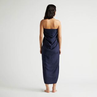 Ronde des Tortues Scarf Navy back worn view