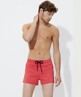 Men Swimwear Short and Fitted Stretch Solid Masala front worn view