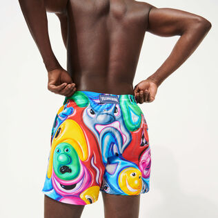 Bañador con estampado Faces In Places para hombre - Vilebrequin x Kenny Scharf Multicolores detalles vista 2