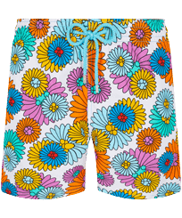 Bañador con estampado Marguerites para hombre Blanco vista frontal
