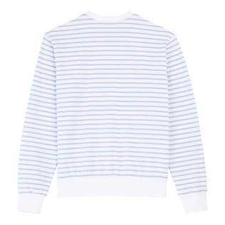 Men Cotton Striped Crewneck Sweatshirt Divine back view