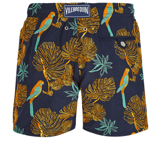 Men Swim Trunks Embroidered 1998 Les Perroquets - Limited Edition Navy back view