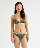 Haut de maillot de bain triangle femme Pearl Noir vue portée de face