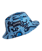 Cappello da pescatore uomo in lino - Vilebrequin x Blue Note Earthenware vista frontale