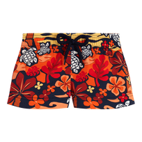 Baby Swimsuit Monoi Turtles Apricot front view